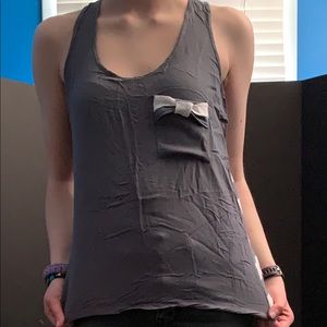 Grey and white tank top